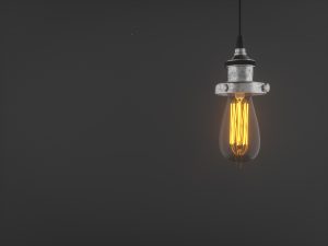 Vintage bulb, Grey Background